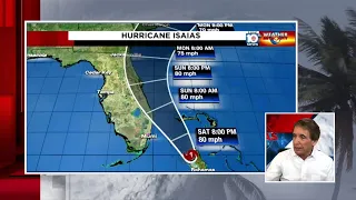 Hurricane Isaias forecast cone shifts slightly, South Florida still to feel some impact