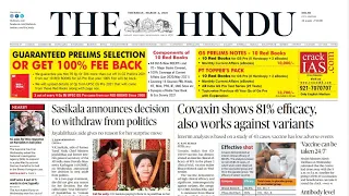 4 March 2021 | The Hindu Newspaper Analysis | Current affairs 2020 #UPSC #IAS #Todays The Hindu