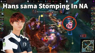 TL Hans sama Is Already Smurfing In LCS Teamfights!!!