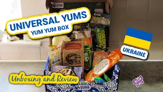 Ukraine UNIVERSAL YUMS Subscription Box Unboxing & Taste Test | March 2024 Yum-Yum Box