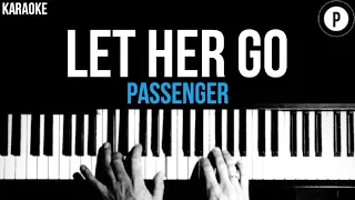 Passenger - Let Her Go Karaoke SLOWER Acoustic Piano Instrumental Cover Lyrics