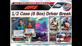 2023 Topps CHROME FORMULA 1 (6 Box) 1/2 Case Driver Break#2 eBay 02/24/24