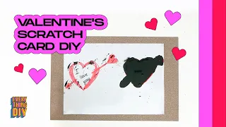 Cute DIY Valentine's Day Heart Scratch Card 💙