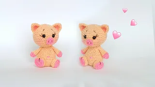 🌸 Easy and simple. How to crochet Amigurumi Piglet
