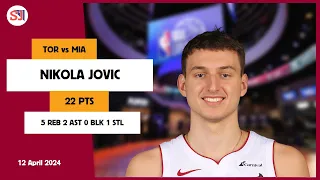 NIKOLA JOVIC 22 PTS 5 REB 2 AST 0 BLK 1 STL | vs TOR 12 Apr 23-24 MIA Player Highlights