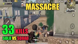 Massacre In Pochinki | Solo Vs Squad 33 Kills | PUBG Mobile