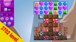 Candy crush Saga level 3702||clear all Jelly's||No booster use||