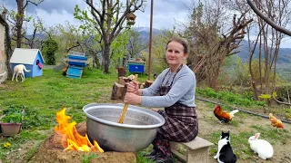 Qadr Night: Cooking Delicious Hallva! Mix of Rural Iftar Menus cooked in the Village!