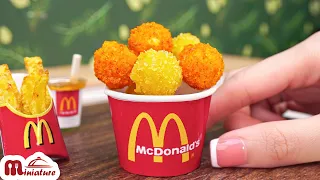 Easy Miniature McDonald's Cheesy Potato Recipe | ASMR Miniature Cooking