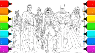 Digital Drawing Justice League for Coloring Pages _Timelapse