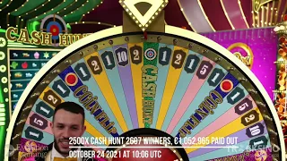 Crazy Time 25x Multiplier 2500x Cash Hunt BIG WIN!!! 😱🤑