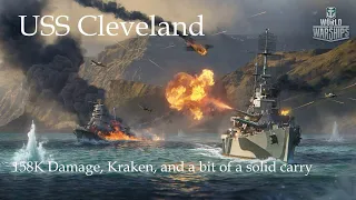 World of Warships - Cleveland Replay. 158K Damage, Kraken, and a bit of a solid carry