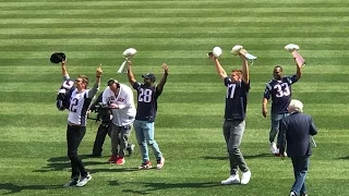 Brady, Patriots throw out first pitch at Fenway Park 2017