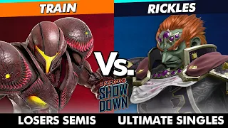 Scrims Showdown 76 Losers Semis - TRAIN (Dark Samus) Vs Rickles (Ganondorf) SSBU Ultimate Tournament