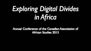Exploring Digital Divides in Africa CAAS 2013