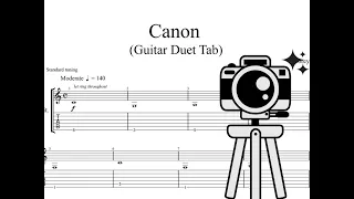 Canon in C (Johann Pachelbel) Easy Acoustic Guitar Duet Tab