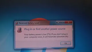 Windows 7 Low Battery and Critical Battery sound