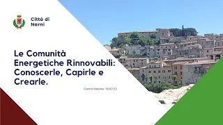 Webinar 18/02/22 - Le Comunità Energetiche Rinnovabili: Conoscerle, Capirle e Crearle.