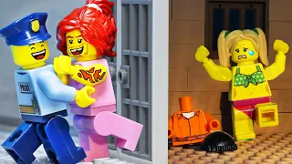 Inmate Visit Turns Into PRISON ESCAPE | LEGO City Secret Jail Break