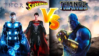 Thor & Superman Vs Thanos | Avengers & Justice League | Marvel DC Superheroes