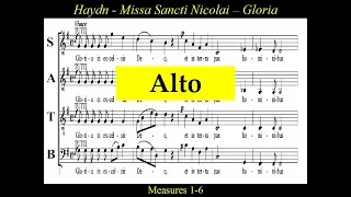 Haydn - Mass No 6 - Missa Sancti Nicolai -2 Gloria - Alto