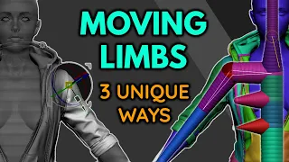 🦜Top 3 Methods I Use To Move Limbs in ZBrush