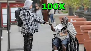 Asking Strangers For Money, Then Giving Them 100x What They Give Me! (MUST WATCH)