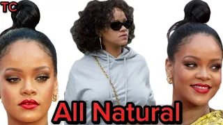 RIHANNA'S NATURAL HAIR IS ABSOLUTELY BEAUTIFUL #relaxedhair #wow #fentyboss #viral