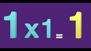 Table of 1 | Learn Multiplication of X1 | 1 Times Table | 1X1