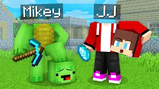 How JJ and Mikey Survived 100 Days without HEADS ? - Minecraft Maizen