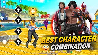 Top 3 Secret Best Character Combination 😱  For Free Fire BR Ranked & CS Ranked FF Best Combination