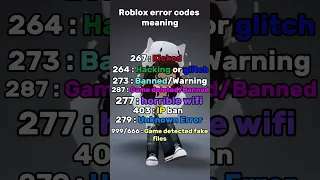 Roblox error codes meaning 😳