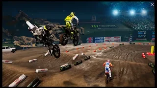 Supercross The Game - GAMEPLAY - Anaheim 1 - 250 west - WET TRACK