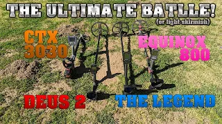 Metal Detecting: Nasty Soil Depth Test - XP Deus 2 vs Equinox vs Legend vs CTX 3030