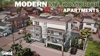 Modern Apartments in Mt. Komorebi | NoCC | Stop Motion Build | The Sims 4 For Rent