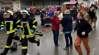 Автомобиль врезался в толпу людей на карнавале в Германии, десятки ранены