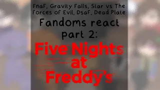 Fandoms react to FnaF // Part 2 of a series // Read desc :3