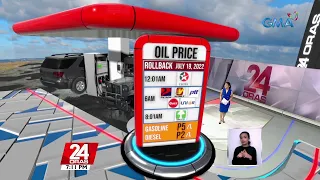 Presyo ng gasolina, matatapyasan ng P5/L, bukas; P2/L sa diesel at P0.70/L sa kerosene | 24 Oras