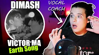 DIMASH & VICTOR MA "Earth Song"  | Vocal Coach ARGENTINO | Reacción | Ema Arias