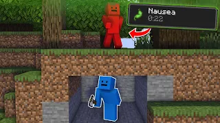 Minecraft Manhunt, But When I Crouch The Hunters Get Nausea...