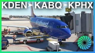 MSFS LIVE | SWA OPS!! | Denver ✈ Albuquerque ✈ Phoenix | PMDG 737-700 | VATSIM | GSX PRO | #msfs2020