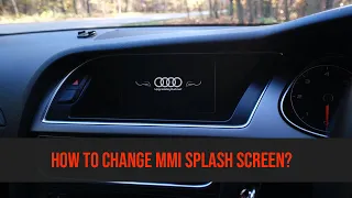 👉 Audi MMI 3G Basic / 3G High / 3G Plus - Splash Screen - How to change?