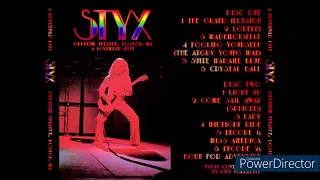 Styx Live November 4, 1977 Boston, MA