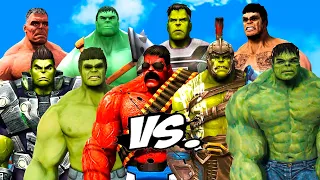 WHO IS MOST POWERFUL HULK? INCREDIBLE HULK, END GAME HULK, GENERAL HULK, RED HULK, Hulk RAGNAROK