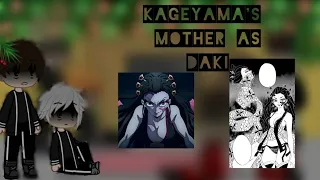 Haikyuu react to Kageyama's mother is Daki || HqxKny || original