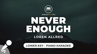 Never Enough - Loren Allred (Lower Key - Piano Karaoke)