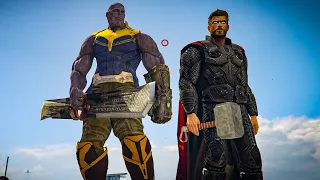 Thanos vs Thor - GTA 5 Thanos mod - CocoBibu