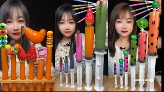 Pretty Lips Food Hobbies, Exaggerated Sounds #asmr #candy #mukbang #eating