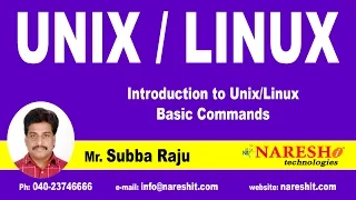 UNIX/Linux - Basic Commands | UNIX Tutorial | Mr. Subba Raju