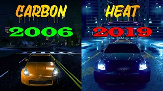 Need For Speed: Carbon vs Heat - Nissan 350Z - Engine Sound and Speed Test Comparison